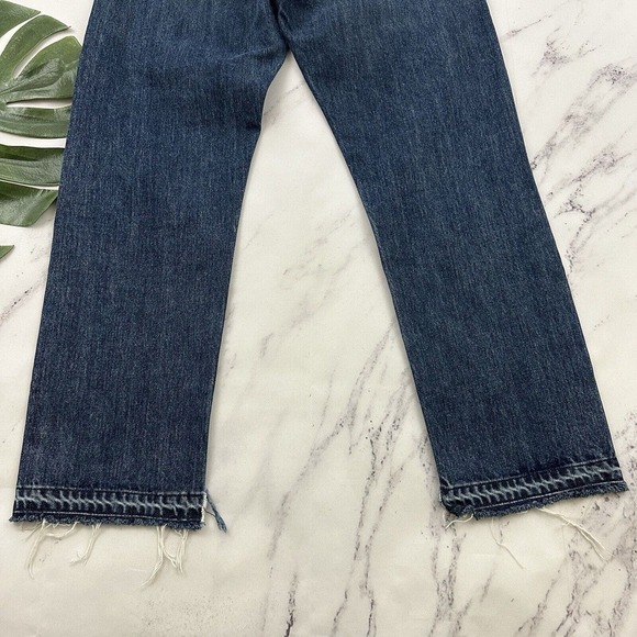 Point Sur Denim J.Crew Shoreditch Straight Leg Jeans Size 28 Raw Hem Distressed - Picture 10 of 10